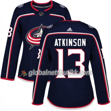 Columbus Blue Jackets Hockeydrakt Cam Atkinson 13 2017-2018 Blå Adidas Authentic - Dame